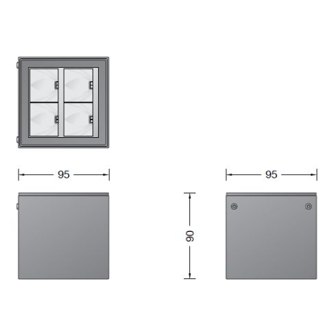 24057K4 LED-Kompakttiefstrahler, grafit