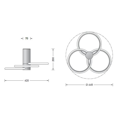 51275.6K3 LED-Deckenleuchte, kupfer matt