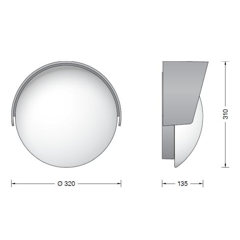 31054K3 LED-Wandleuchte, grafit