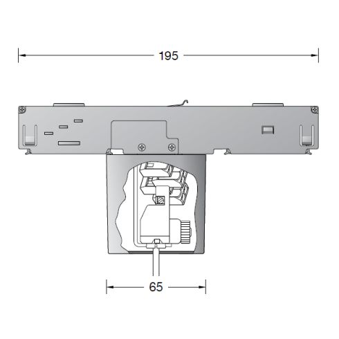 13226 Stromschienenadapter samtweiß für BEGA Systempendelleuchten