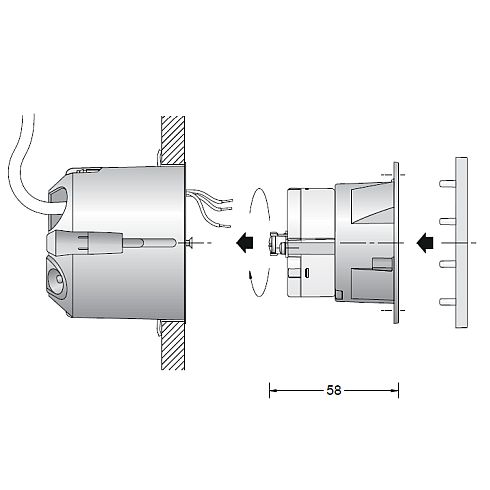 50118.2K3 - ACCENTA LED-Wandeinbauleuchte, edelstahl