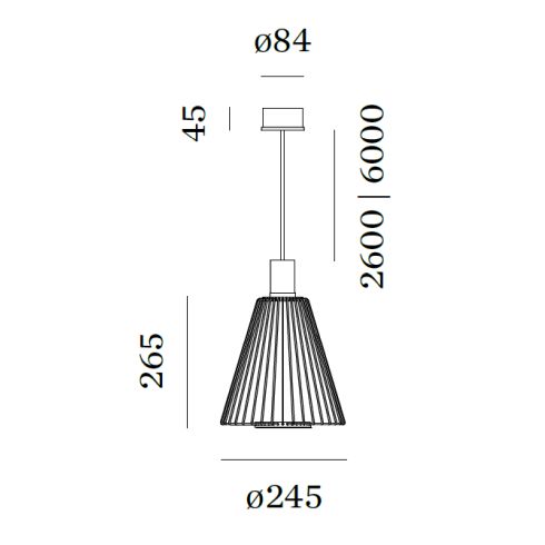 WIRO CONE 1.0 Pendelleuchte, rost