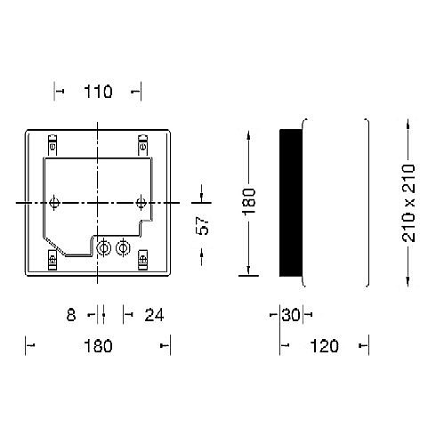 66658K3 QUADRAT Wand-/ Deckenleuchte - Lichtbaustein®