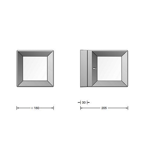 22453A LED-Decken-/ Wand-/ Pfeilerleuchte, silber