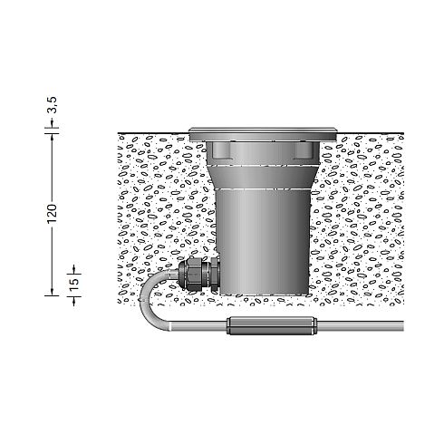 84084K3 LED-Bodeneinbauleuchte, symmetrisch