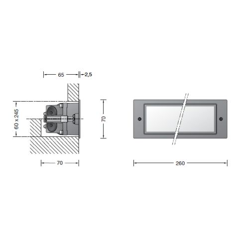 33165AK3 LED-Wandeinbauleuchte, silber