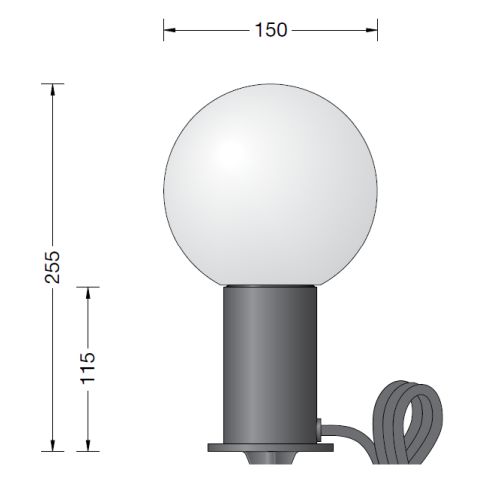 55038K3 - BEGA Plug & Play 48V Ortsveränderliche Gartenleuchte, grafit