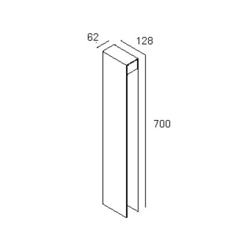 MONOPOL 70 LED LED-Pollerleuchte, alu-grau