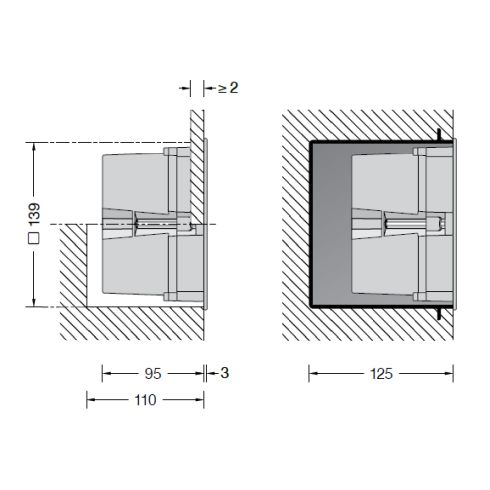 24202K3 LED-Wandeinbauleuchte, grafit