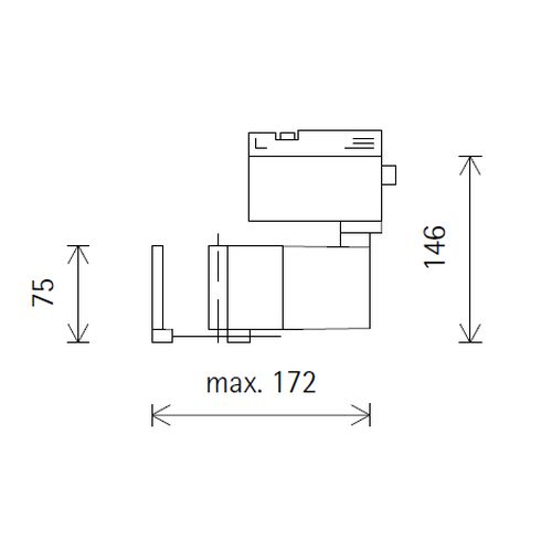 72312.000 POLLUX weiß LED-Konturenstrahler für ERCO-3-Ph.-System