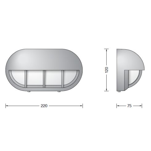 24355A LED-Wandleuchte, silber