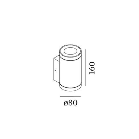 TUBE WALL OUTDOOR 2.0 LED-Außenwandleuchte, weiß