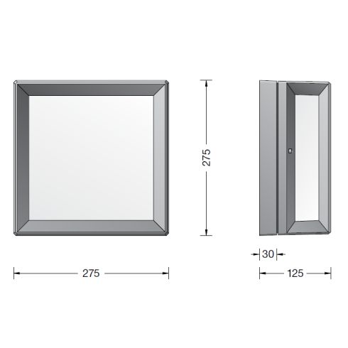 24600K3 LED-Decken-/ Wandleuchte, grafit