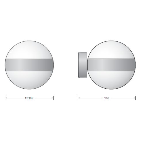 50840.2K3 LED-Wandleuchte, edelstahl