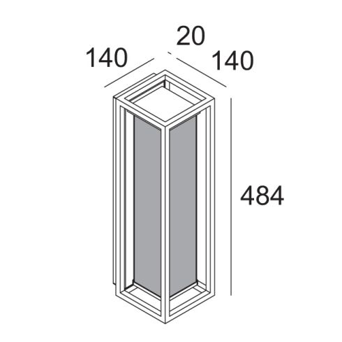 MONTUR L LED-Wandleuchte, schwarz