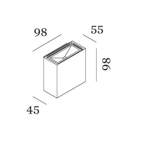 CENTRAL 2.0 2700K LED-Wandleuchte, aluminium