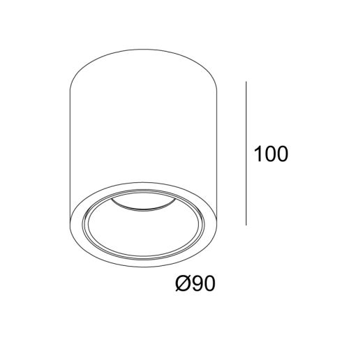 BOXY R Deckenanbauleuchte, weiß