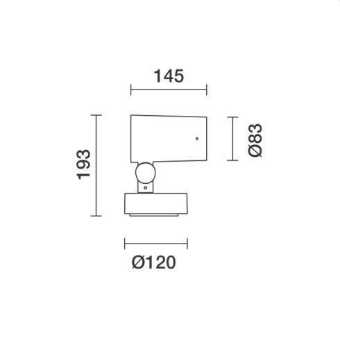 Palco InOut Ø83 8° 3000K LED-Strahler, weiß