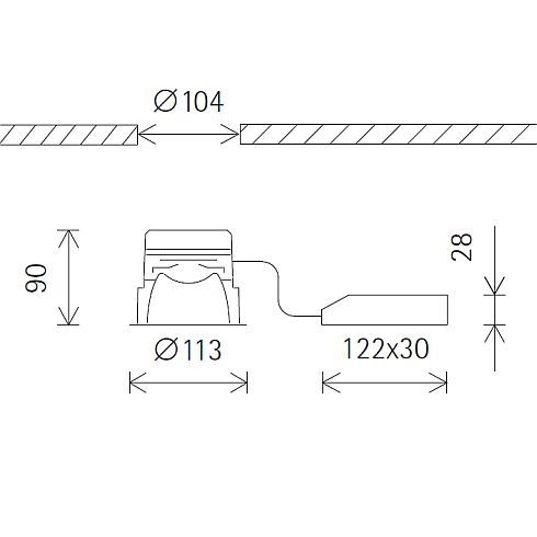 42000.000 QUINTESSENCE Deckeneinbau-Downlight