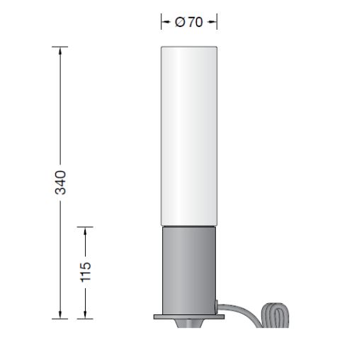 84919K3 - BEGA UniLink Ortsveränderliche Gartenleuchte, grafit