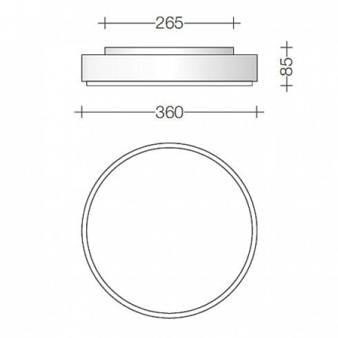 50653.2K3 LED-Decken-/ Wandleuchte, weißaluminium