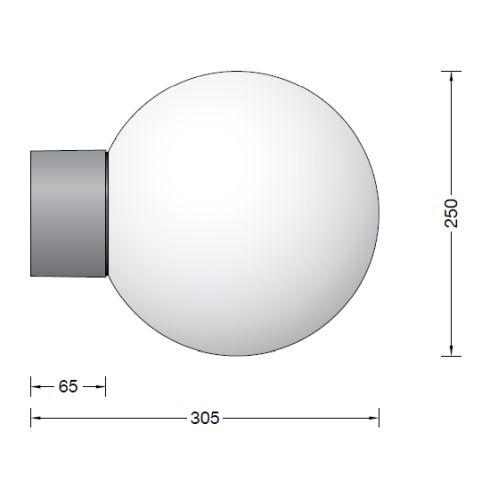 44668K3 Decken-, Wand- und Pfeilerleuchte, grafit
