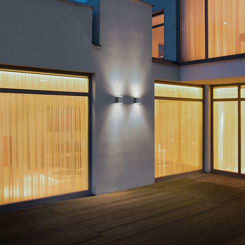 KIBO weiß LED-Außenwandleuchte