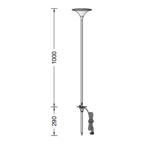 84890K3 - BEGA UniLink Ortsveränderliche Gartenleuchte, grafit
