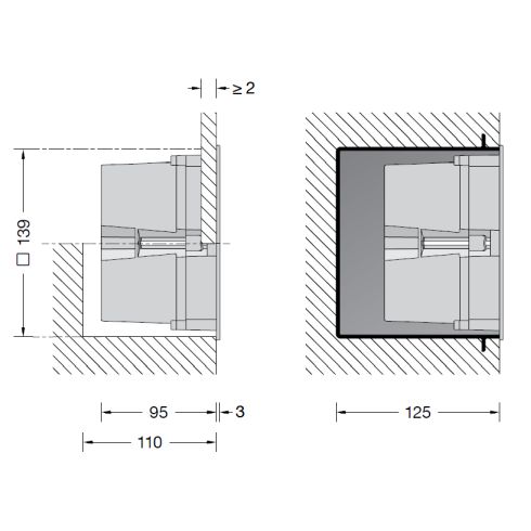 24206K3 LED-Wandeinbauleuchte, grafit