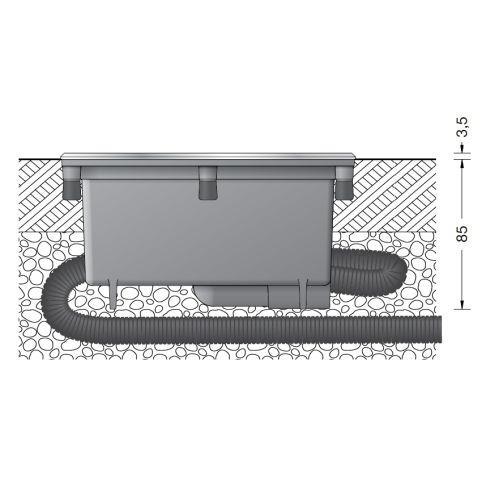 84088K3 LED-Bodeneinbauleuchte, symmetrisch