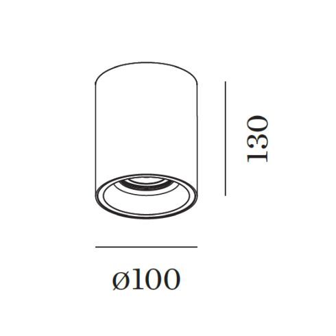 SOLID 1.0 2700K LED-Deckenleuchte, weiß - gold
