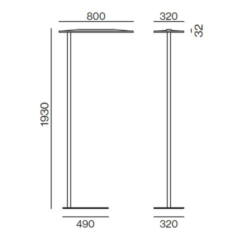 TASK ASYMMETRIC POWER Stehleuchte, weiß