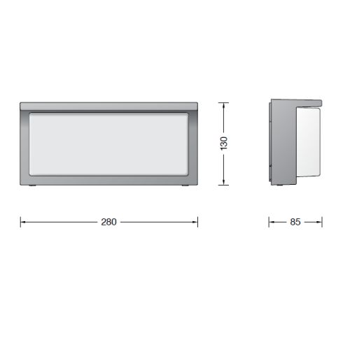 24340A Wandleuchte, silber