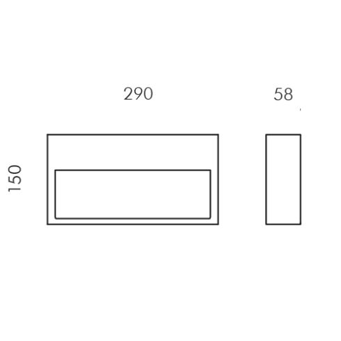 CONCRETE LED-Wandeinbauleuchte