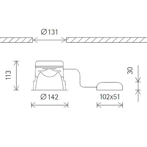 42001.000 QUINTESSENCE Deckeneinbau-Downlight