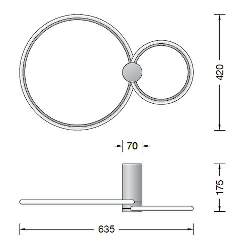 51274.4K3 LED-Deckenleuchte, messing matt