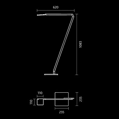 Roxxane Home LED-Steh-/ Leseleuchte 2700K, weiß