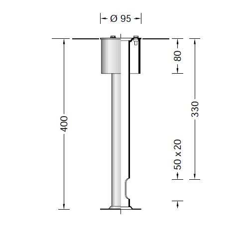 Zubehör - 70894 Erdstück für BEGA-Pollerleuchten