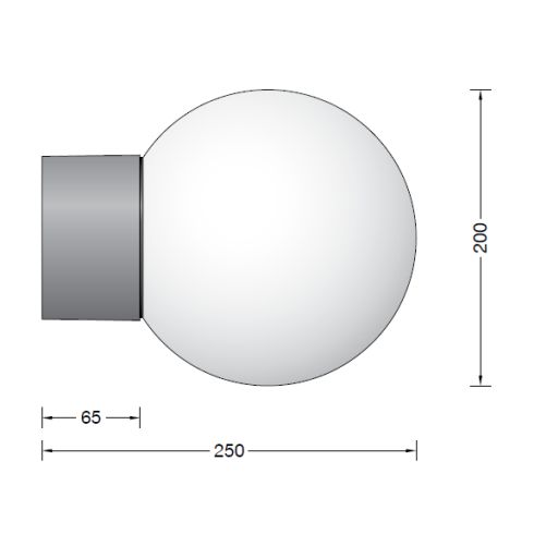 44568K3 Decken-, Wand- und Pfeilerleuchte, grafit