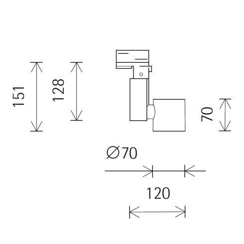 71084.000 OPTEC silber Linsenwandfluter für ERCO-3-Ph.System