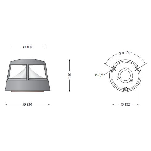 84357AK4 Bodenaufbauleuchte, silber