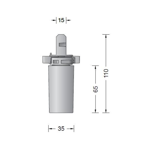 13218 Stromschienenadapter samtweiß für BEGA Systempendelleuchten