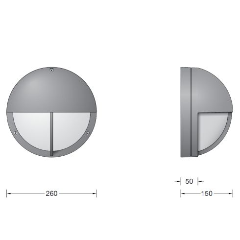 33530K3 LED-Wandleuchte, grafit