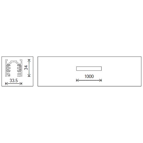 78341.000 STROMSCHIENE 1m weiß für ERCO-Stromschienen-Systeme