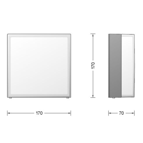 33601 LED-Wandleuchte, grafit
