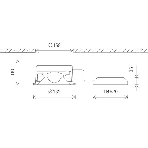 80018.000 SKIM weiß Einbaudownlight