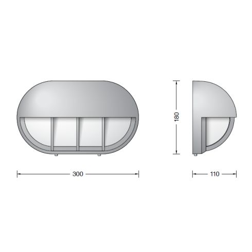 24356A LED-Wandleuchte, silber