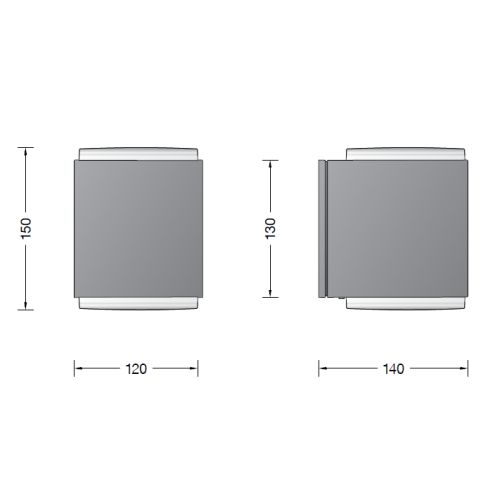 33549K3 LED-Wandleuchte, grafit