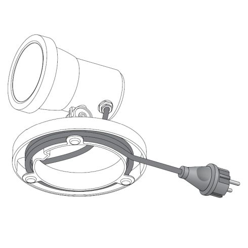 85010K3 LED-Scheinwerfer mit Ringsockel, grafit
