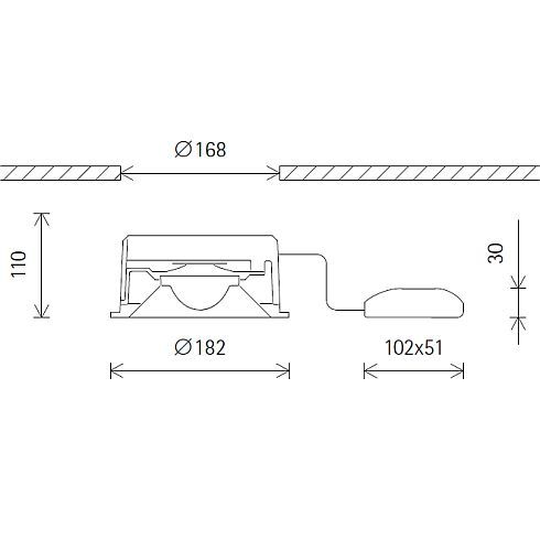 80022.000 SKIM weiß Deckeneinbau-Downlight